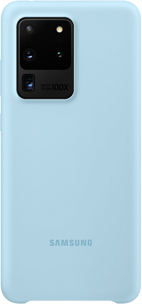 Чехол Samsung Silicone Cover Galaxy S20 Ultra голубой