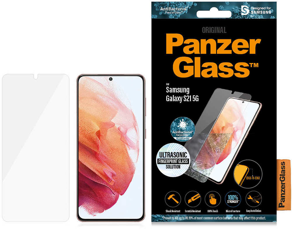Защитное стекло PanzerGlass для Galaxy S21 черный 7269 - фото 4