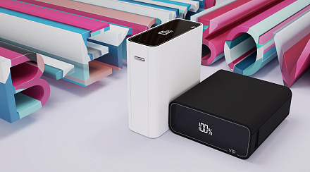 Внешний аккумулятор VLP B-Energy USB-C + USB-A, 10000 мАч, кабель черный Фото 2
