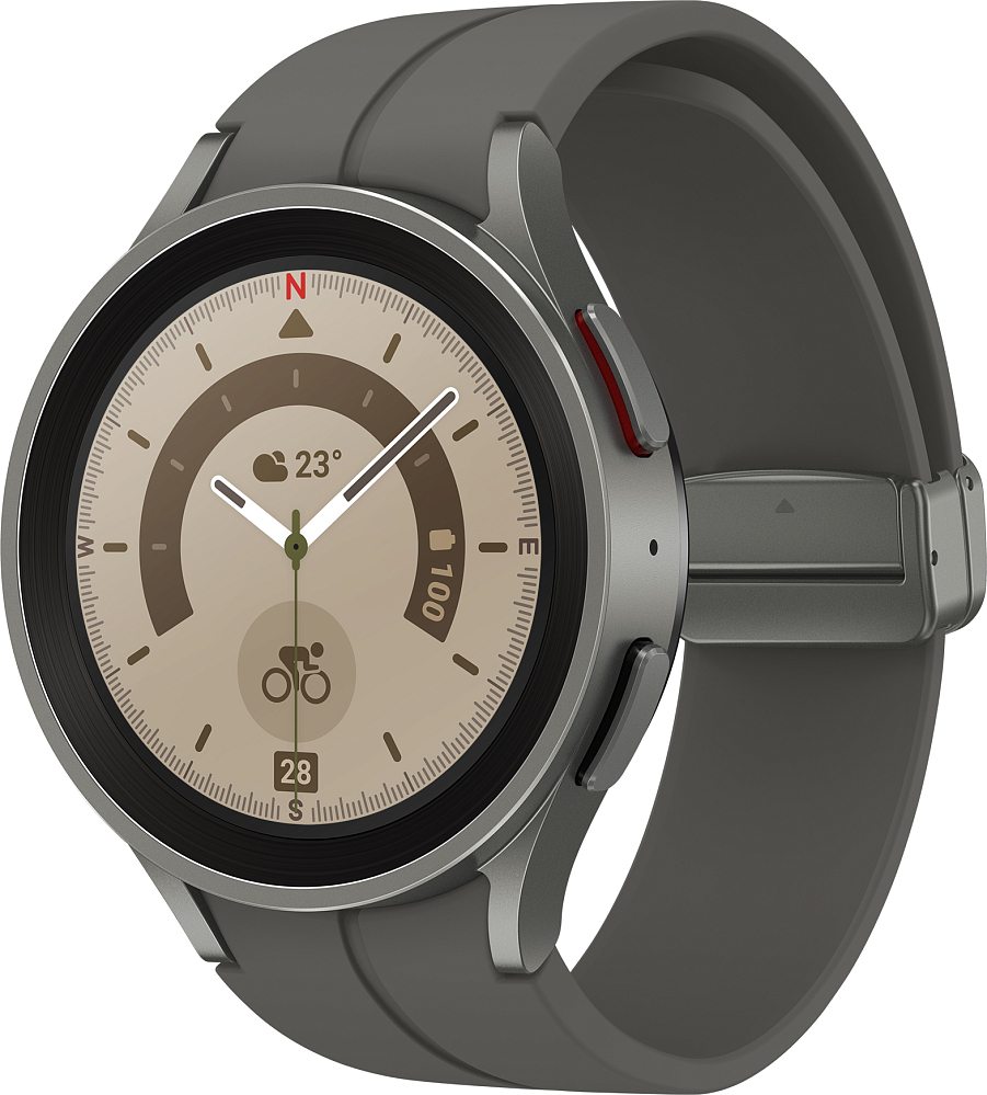 Смарт-часы Samsung Galaxy Watch5 Pro, 44 мм серый титан SM-R920NZTACIS - фото 3