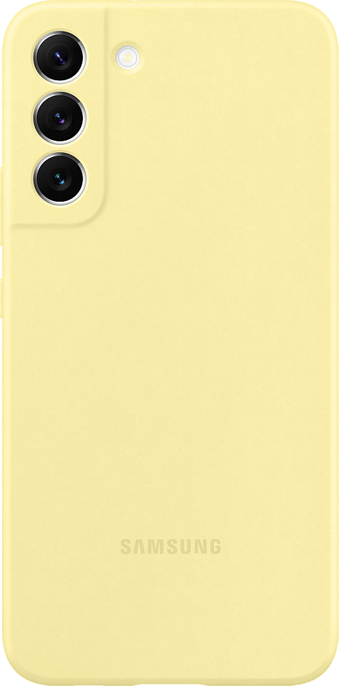 Чехол Samsung Silicone Cover для Galaxy S22+ сливочно-желтый EF-PS906TYEGRU Silicone Cover для Galaxy S22+ сливочно-желтый - фото 1
