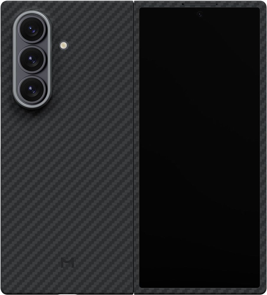 

Чехол Magssory Aramid Case для Galaxy Z Fold7, кевлар черный, Aramid Case для Galaxy Z Fold7, кевлар черный