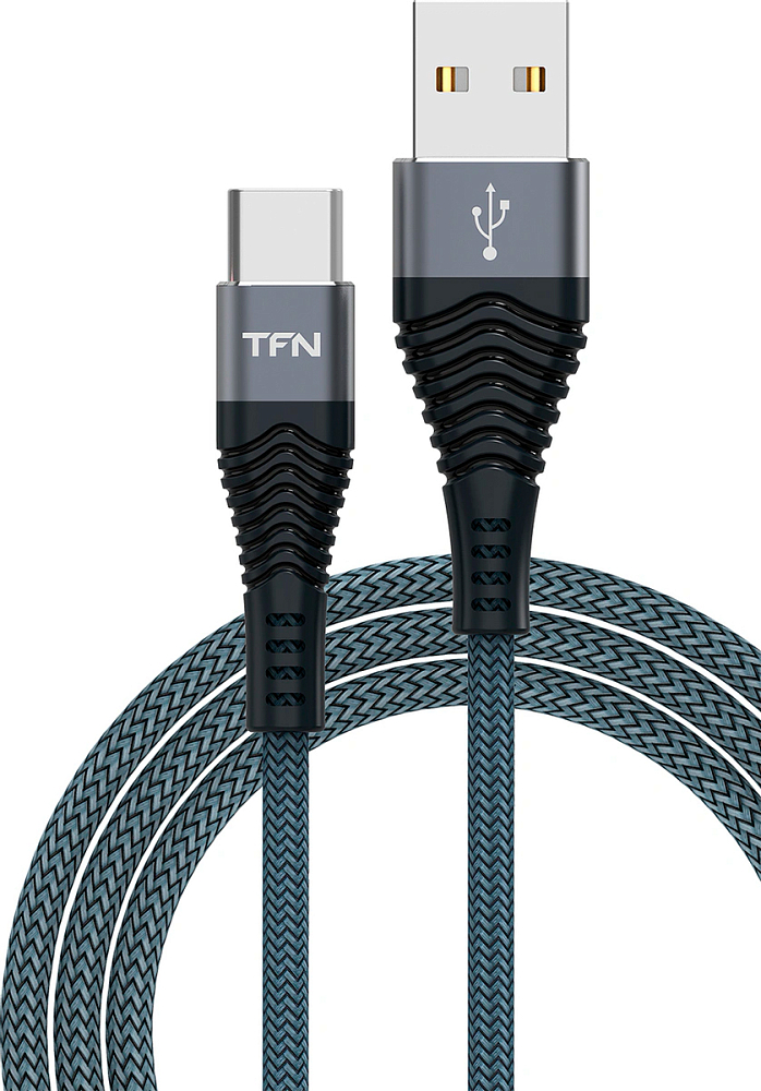 Кабель TFN Forza USB-A - USB-C, 1м графит TFN-CFZUSBCUSB1MGR, цвет серый - фото 1