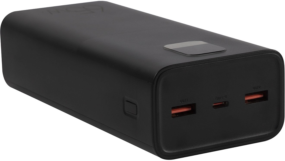 Внешний аккумулятор USAMS PB68 + кабель USB-C - USB-C, 30000mAh, QC, PD черный YT000036228 PB68 + кабель USB-C - USB-C, 30000mAh, QC, PD черный - фото 1