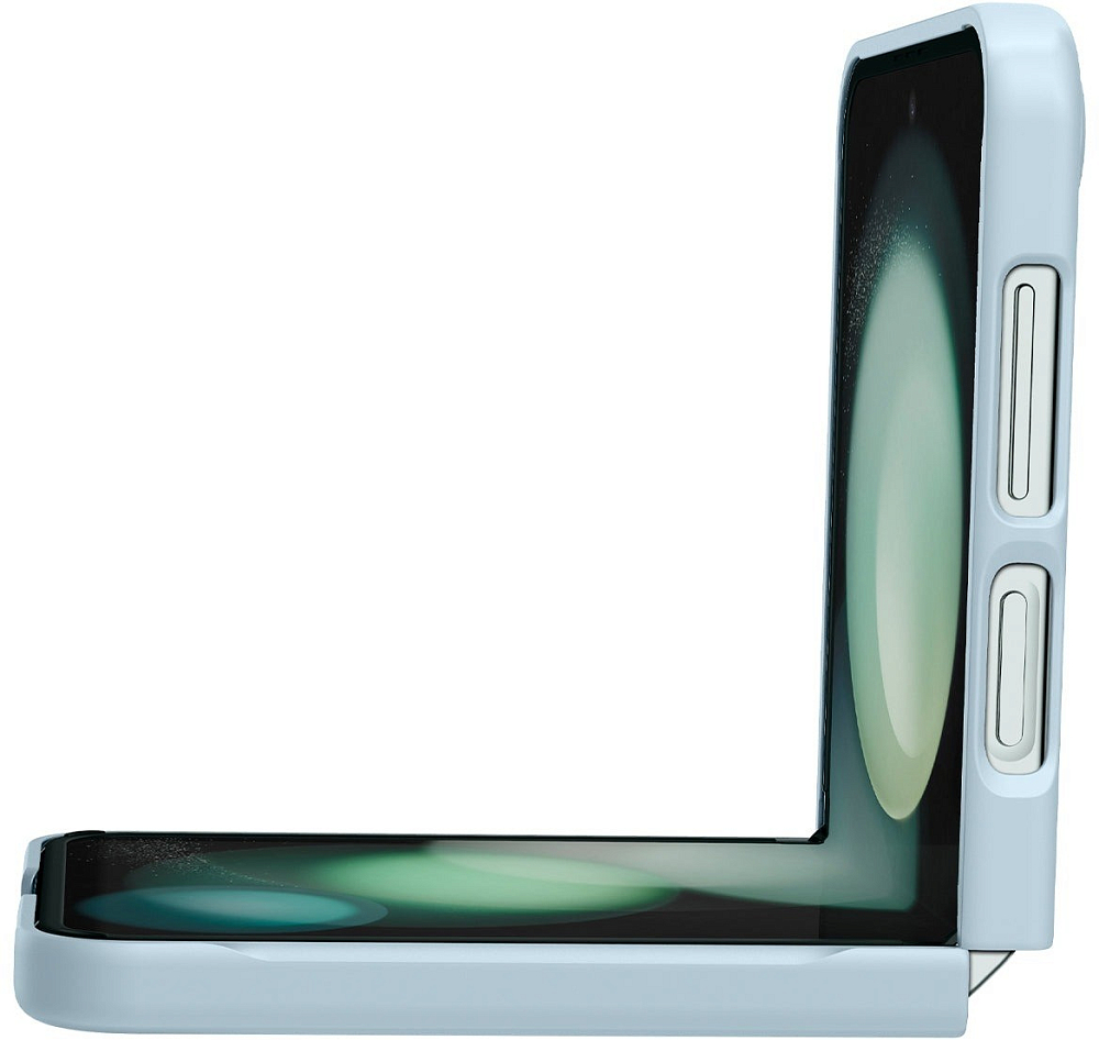 Чехол Spigen Air Skin для Galaxy Z Flip5, полиуретан голубой ACS06233 - фото 9