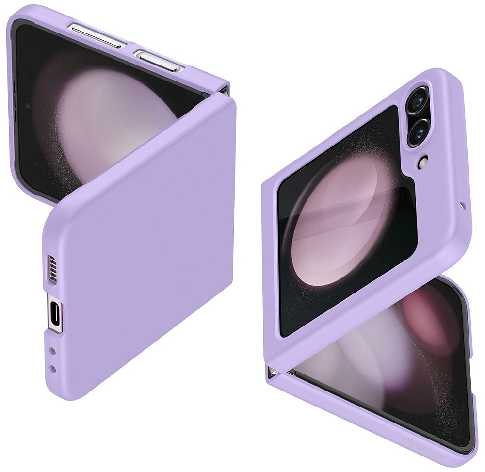 Чехол Spigen Air Skin для Galaxy Z Flip5, полиуретан лаванда ACS06232 - фото 2