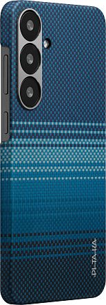 Чехол Pitaka Tactile Woven для Galaxy S25+ кевлар синий Фото 2
