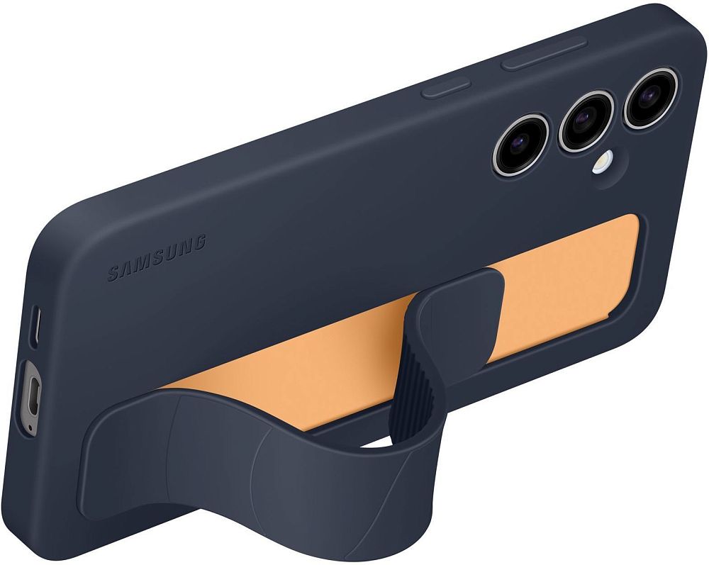 Чехол Samsung Standing Grip Case Galaxy S24 FE темно-синий фото 3