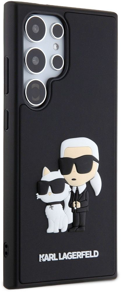 Чехол Karl Lagerfeld 3D Rubber Choupette для Galaxy S24 Ultra черный фото 2