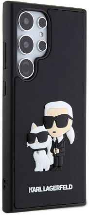 Чехол Karl Lagerfeld 3D Rubber Choupette для Galaxy S24 Ultra черный Фото 2