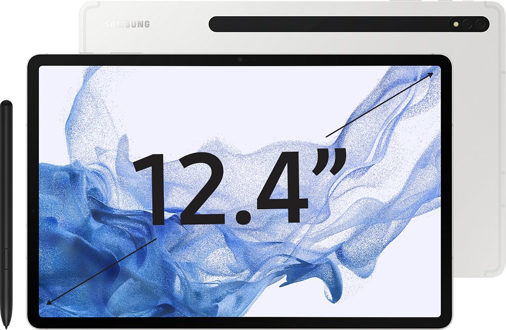 

Планшет Samsung, Серебристый, Galaxy Tab S8+ 5G 128 ГБ серебро