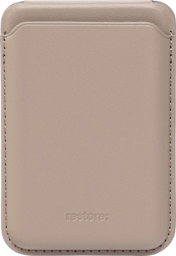 Чехол-бумажник restore: hello, world! Magsafe, экокожа бежевый