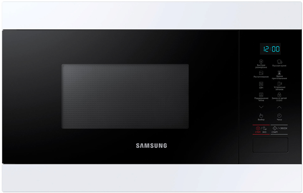 Встраиваемая микроволновая печь Samsung MS22M8054AW/BW 22 л белый
