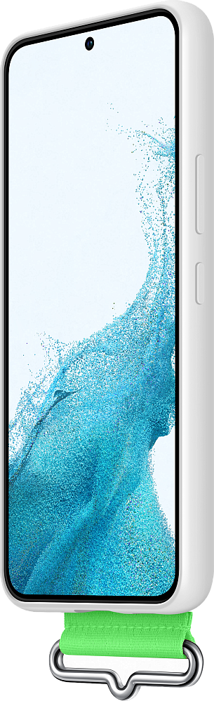 Чехол Samsung Silicone with Strap Cover для Galaxy S22 белый EF-GS901TWEGRU - фото 4