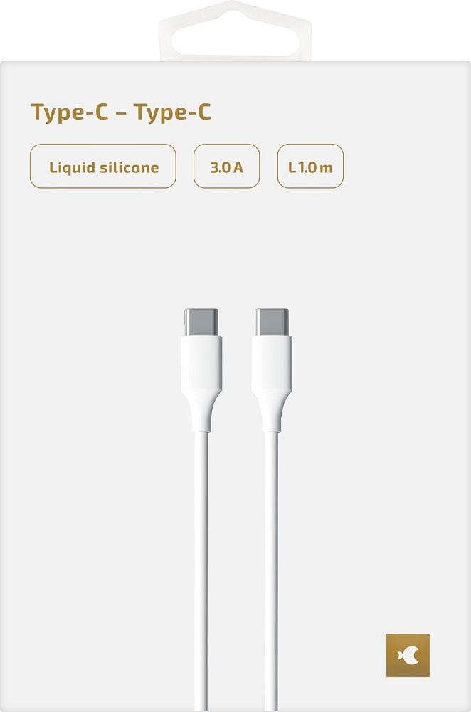 Кабель moonfish USB‑C - USB‑C 1 м, силикон белый MNF35689 - фото 3