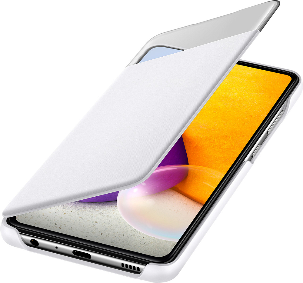 Чехол Samsung Smart S View Wallet Cover для Galaxy A72 белый EF-EA725PWEGRU - фото 4