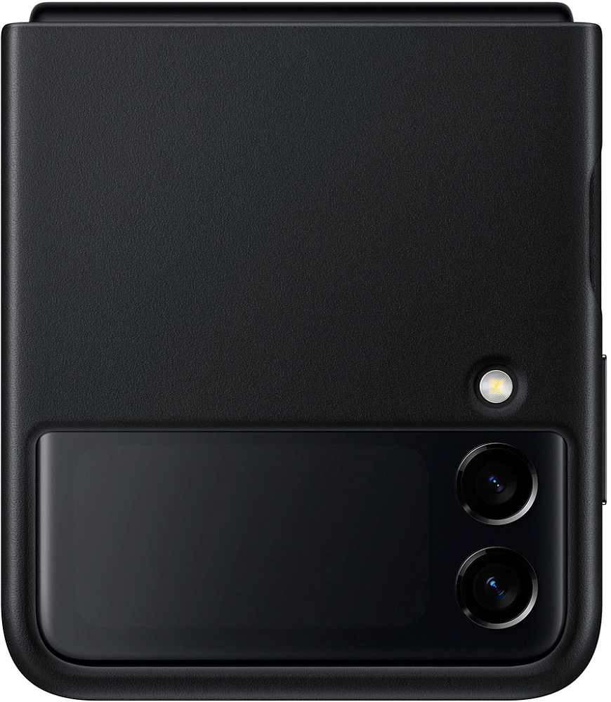 Чехол Samsung Leather Cover для Galaxy Z Flip3 черный EF-VF711LBEGRU - фото 1
