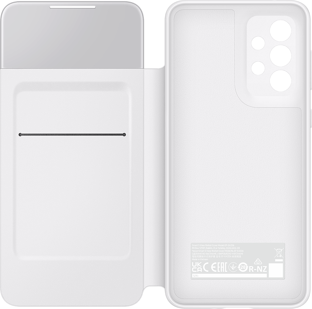 Чехол Samsung Smart S View Wallet Cover Galaxy A33 Белый EF-EA336PWEGRU - фото 5