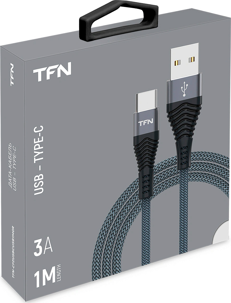 Кабель TFN Forza USB-A - USB-C, 1м графит фото 2