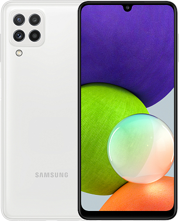 Смартфон Samsung Galaxy A22 128 ГБ белый (SM-A225FZWGSER) — купить