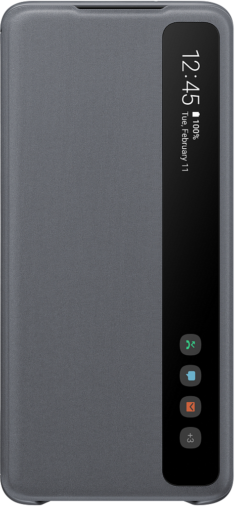 Чехол-книжка Samsung Clear View Cover для Galaxy S20+ серый