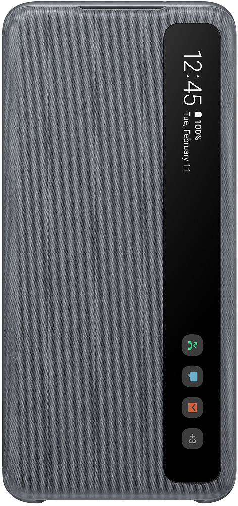 Чехол-книжка Samsung Clear View Cover для Galaxy S20 серый