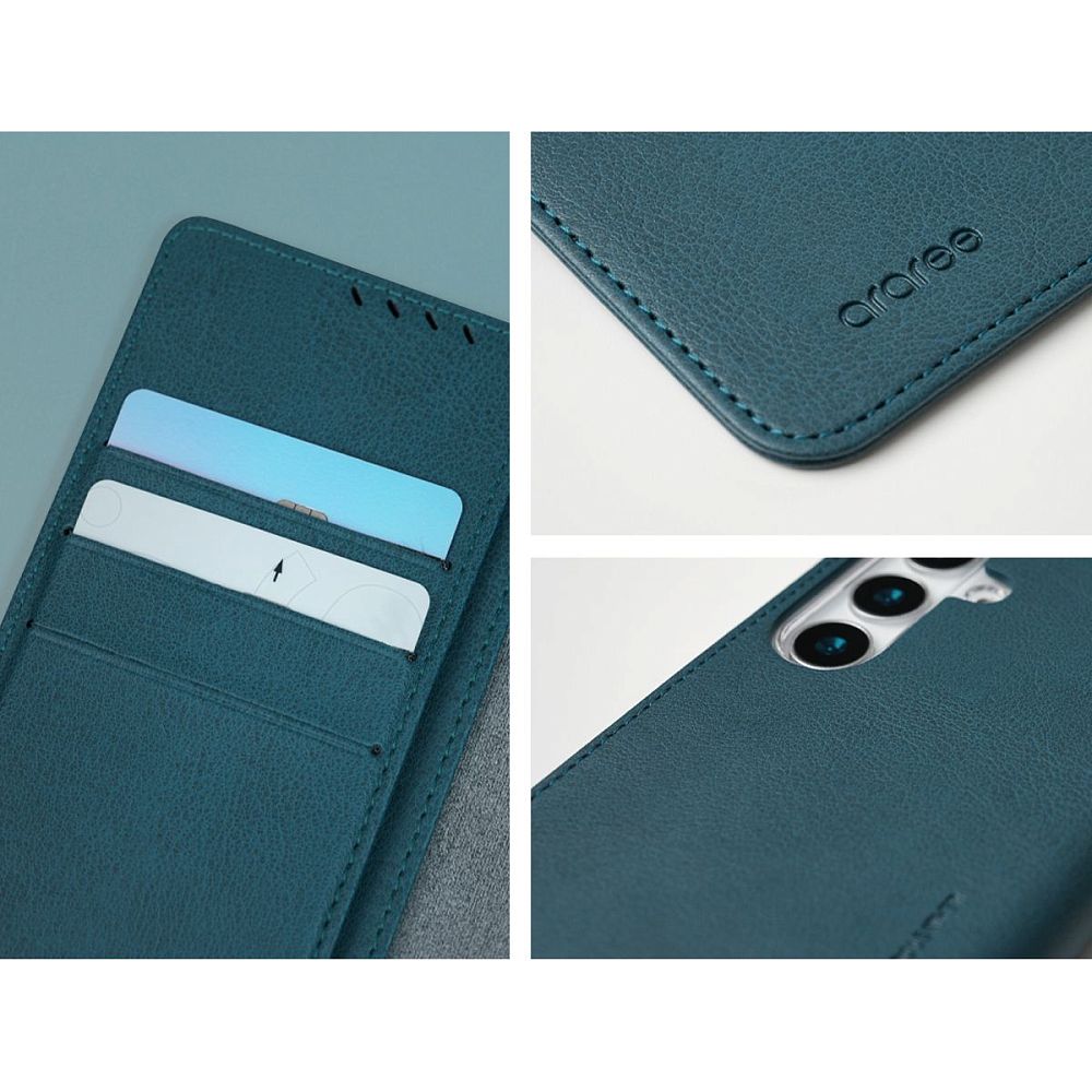 Чехол Araree Mustang Diary для Galaxy для Galaxy S25+ кожа синий фото 6