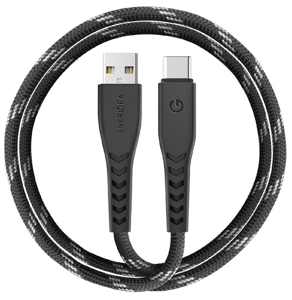 Кабель EnergEA NyloFlex USB-A - USB-C, 1.5м черный CBL-NFAC5U-BLK150 - фото 2