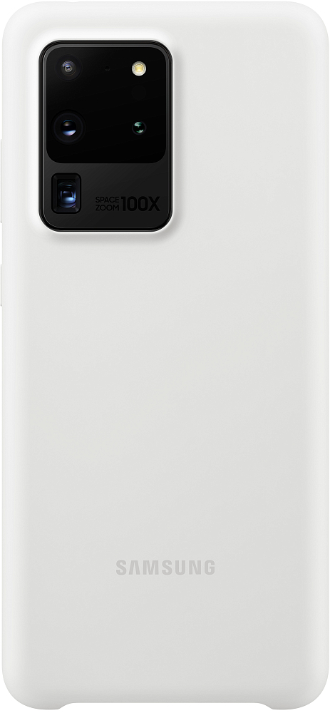 Чехол Samsung Silicone Cover Galaxy S20 Ultra белый