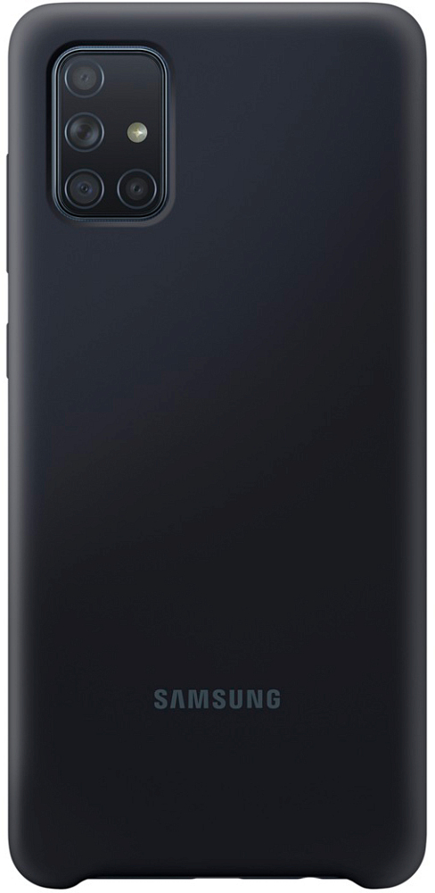 Чехол Samsung Silicone Cover A71 черный
