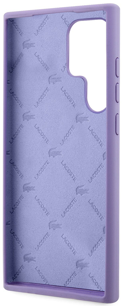 Чехол Lacoste Liquid silicone Croc Logo Hard для Galaxy S23 Ultra фиолетовый LCHCS23LSLOU - фото 2