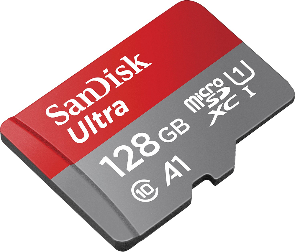 Карта памяти Sandisk Карта памяти Sandisk Ultra microSDXC 128 ГБ красный/черный фото 2