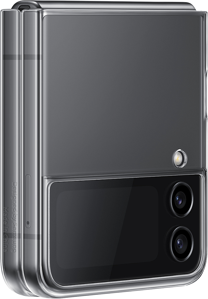 Чехол Samsung Clear Slim Cover для Z Flip4 прозрачный EF-QF721CTEGRU - фото 2