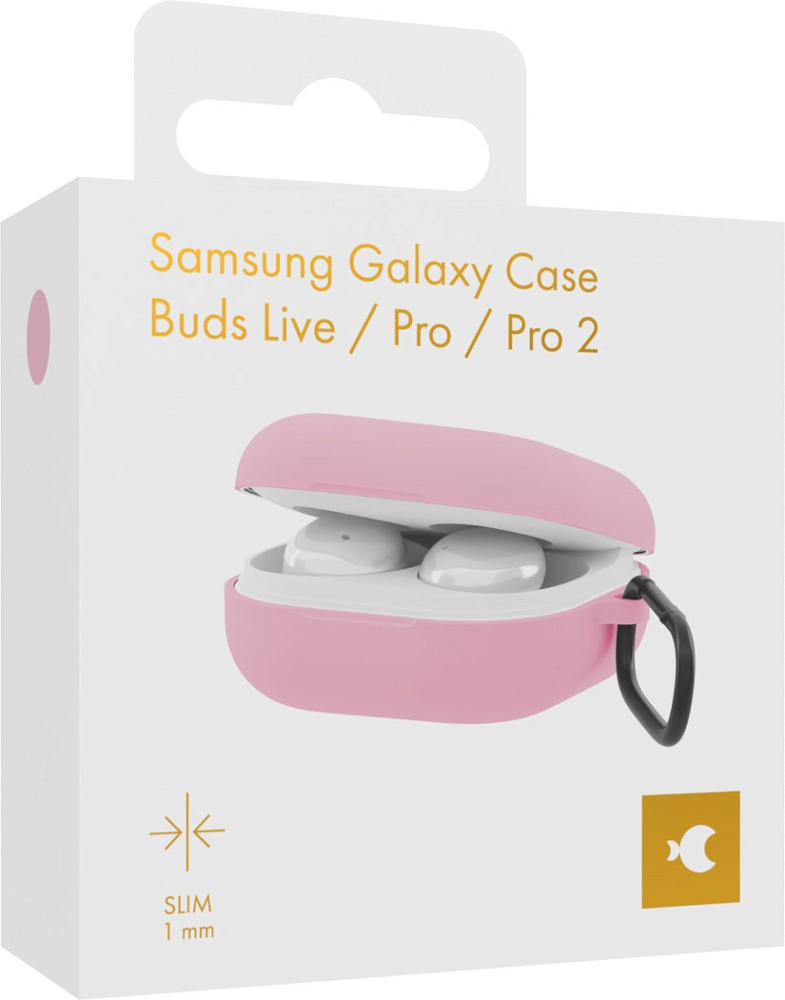 Чехол moonfish для Galaxy Buds FE | Buds2 Pro | Buds2 | Buds Pro | Buds Live розовый фото 3