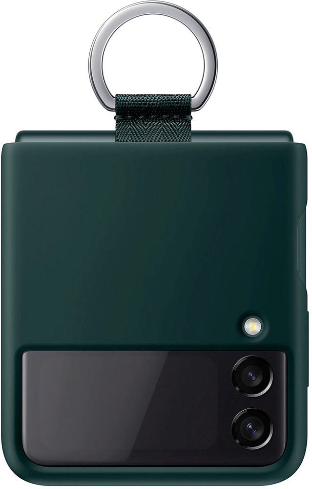 Чехол Samsung Silicone Cover with Ring для Galaxy Z Flip3 зеленый