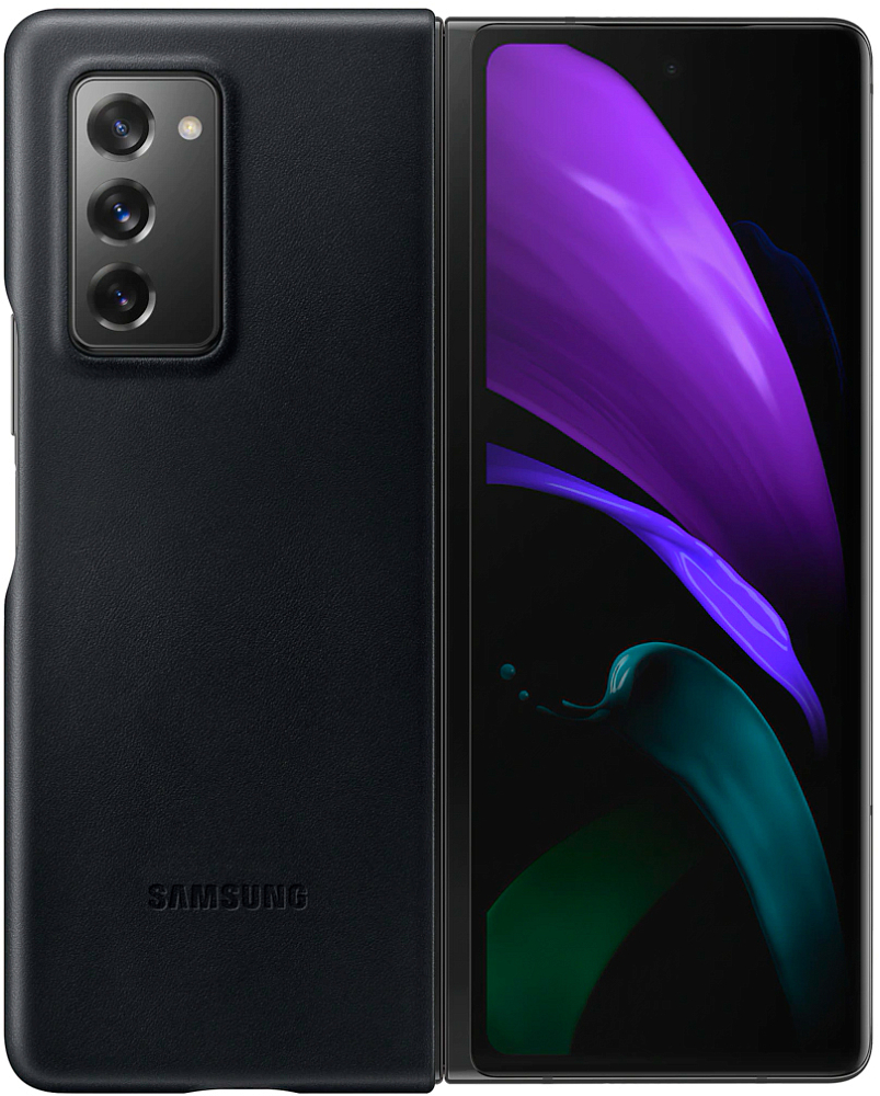 Чехол Samsung Leather Cover для Galaxy Z Fold2 черный