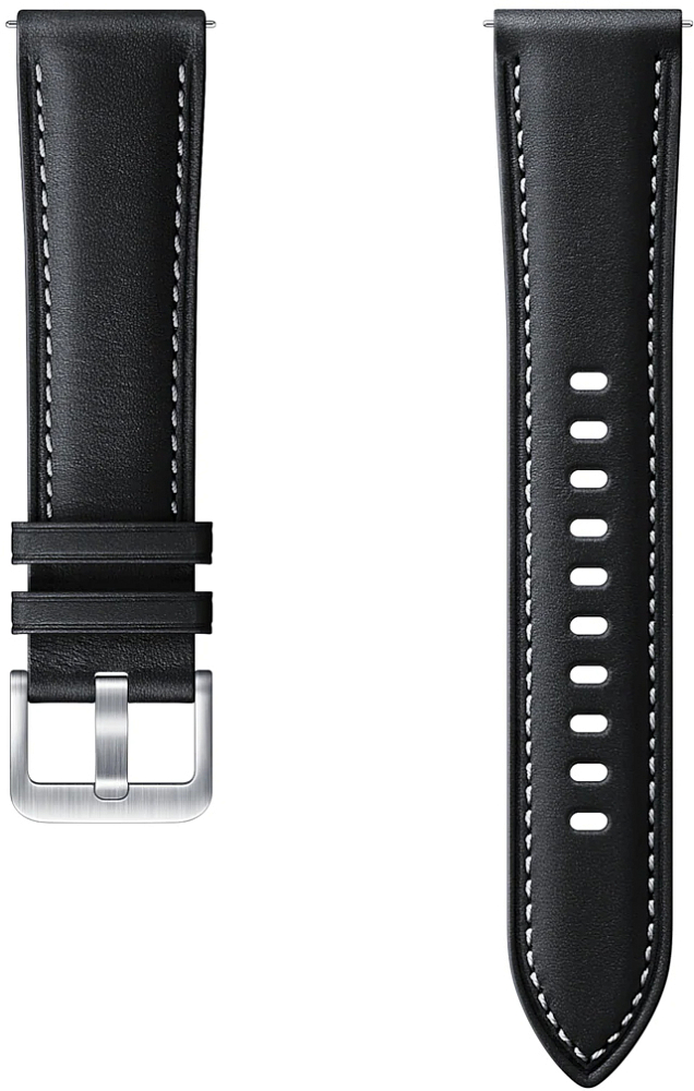Ремешок Samsung Stitch Leather Band для Galaxy Watch3(41мм) | Watch(42мм) | Watch Active 2 | Watch Active черный