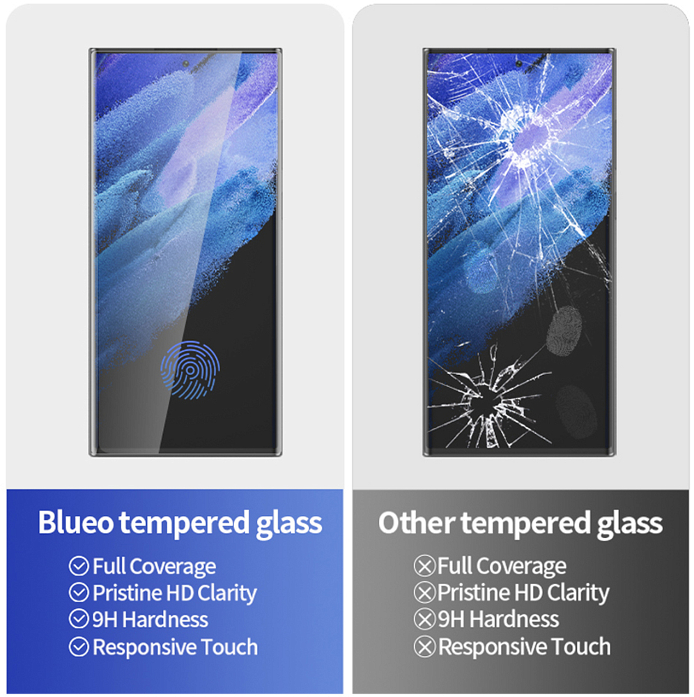 Защитное стекло BlueO 3D Curved Full cover UV glass + UV лампа для Galaxy S22 Ultra, 0.30mm Clear 3B4-S22ultra, цвет прозрачный 3D Curved Full cover UV glass + UV лампа для Galaxy S22 Ultra, 0.30mm Clear - фото 6
