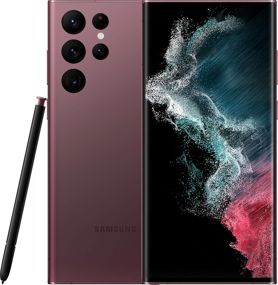 Смартфон Samsung Galaxy S22 Ultra 256 ГБ бургунди (SM-S908BDRGCAU) SM-S908BDRGCAU
