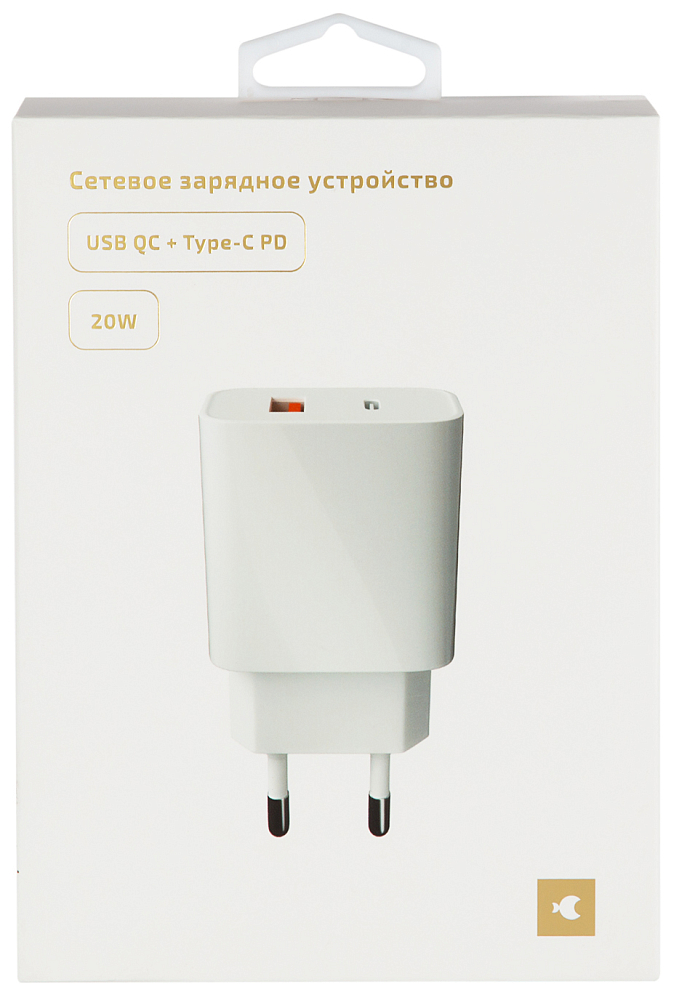 Сетевое зарядное устройство moonfish USB-A + USB-C, PD, 20 Вт белый MNF32817 USB-A + USB-C, PD, 20 Вт белый - фото 4