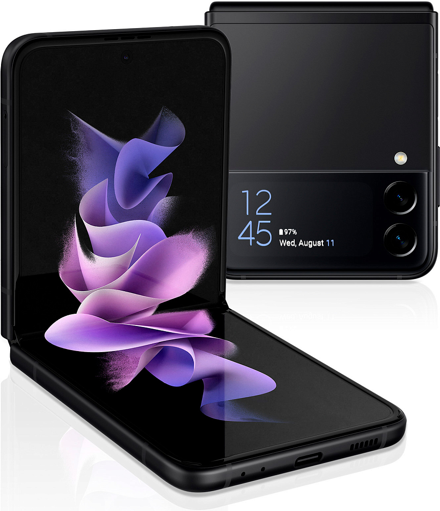 Смартфон Samsung Galaxy Z Flip3 5G 128 ГБ черный (SM-F711BZKASER) SM-F711BZKASER Galaxy Z Flip3 5G 128 ГБ черный (SM-F711BZKASER) - фото 1