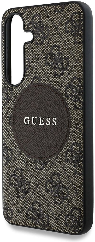 Guess Metal Logo MagSafe для Galaxy S25+ коричневый
