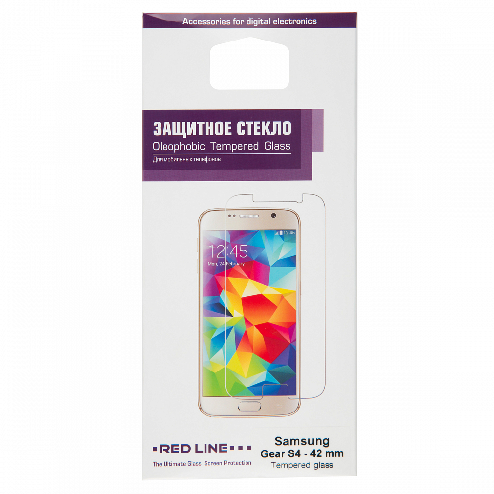 Защитное стекло Red Line для Gear S4 42 мм tempered glass прозрачный
