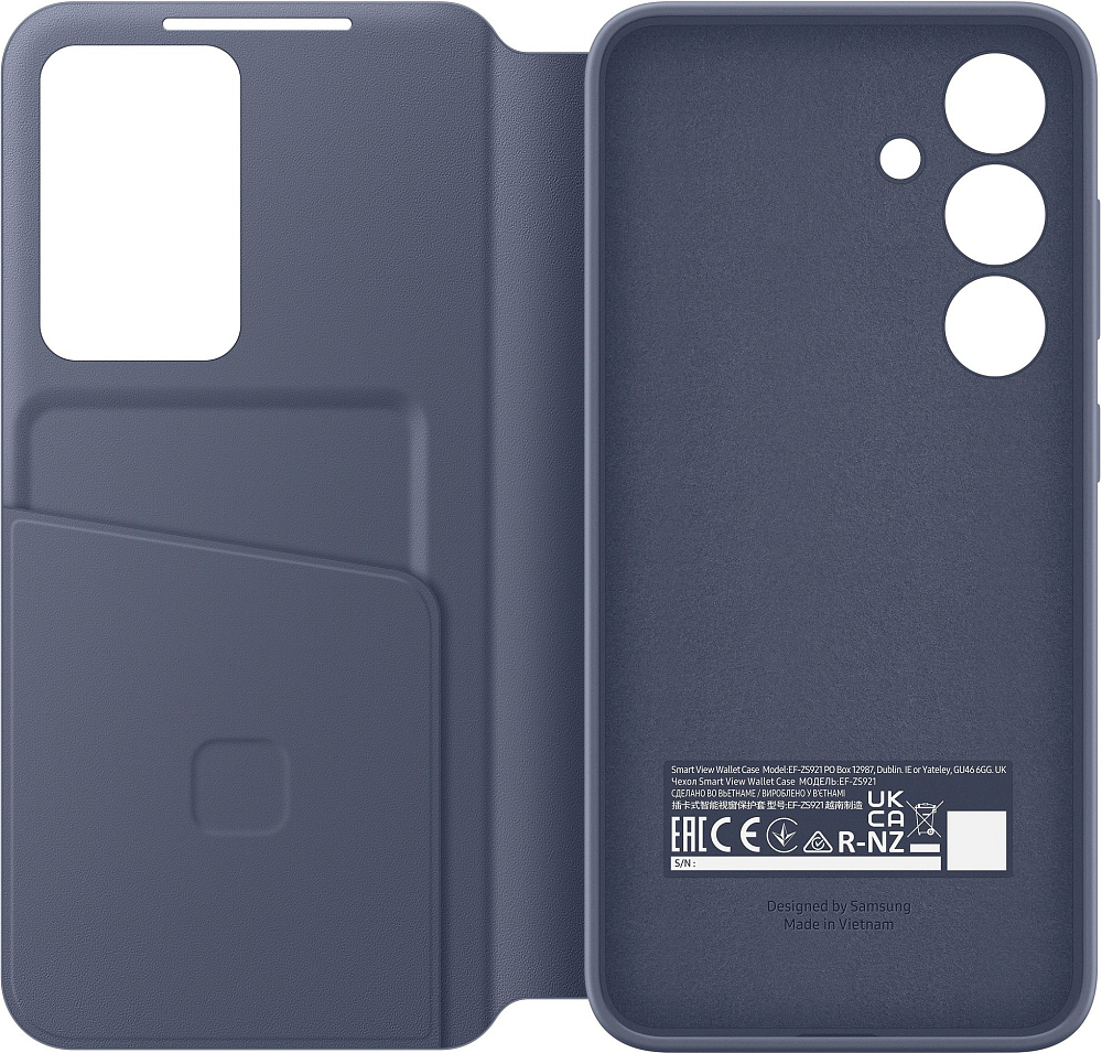 Чехол-книжка Samsung Smart View Wallet Case S24 фиолетовый EF-ZS921CVEGRU - фото 5