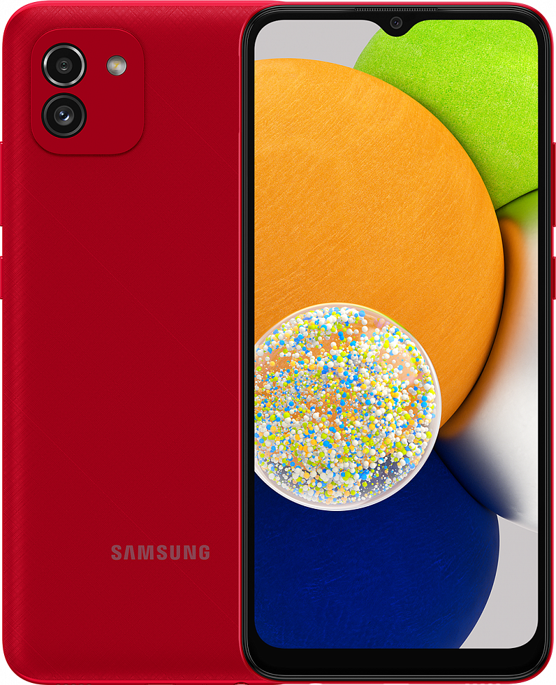 Смартфон Samsung Galaxy A03 32 Гб красный (SM-A035FZRDCAU) SM-A035FZRDCAU Galaxy A03 32 Гб красный (SM-A035FZRDCAU) - фото 1