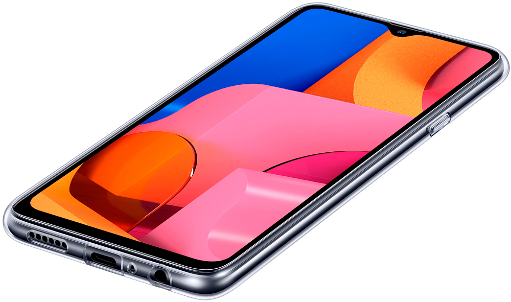 Чехол Samsung Clear Cover для Galaxy A20s прозрачный EF-QA207TTEGRU - фото 5