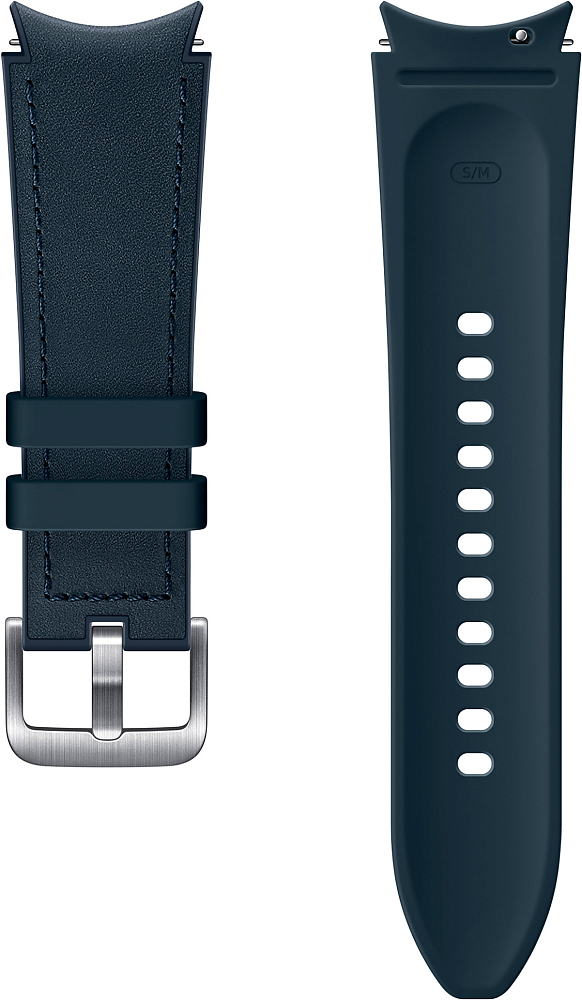 Ремешок Samsung Hybrid Leather Band для Galaxy Watch4 | Watch3, 20 мм, S/M синий ET-SHR88SNEGRU Hybrid Leather Band для Galaxy Watch4 | Watch3, 20 мм, S/M синий - фото 4