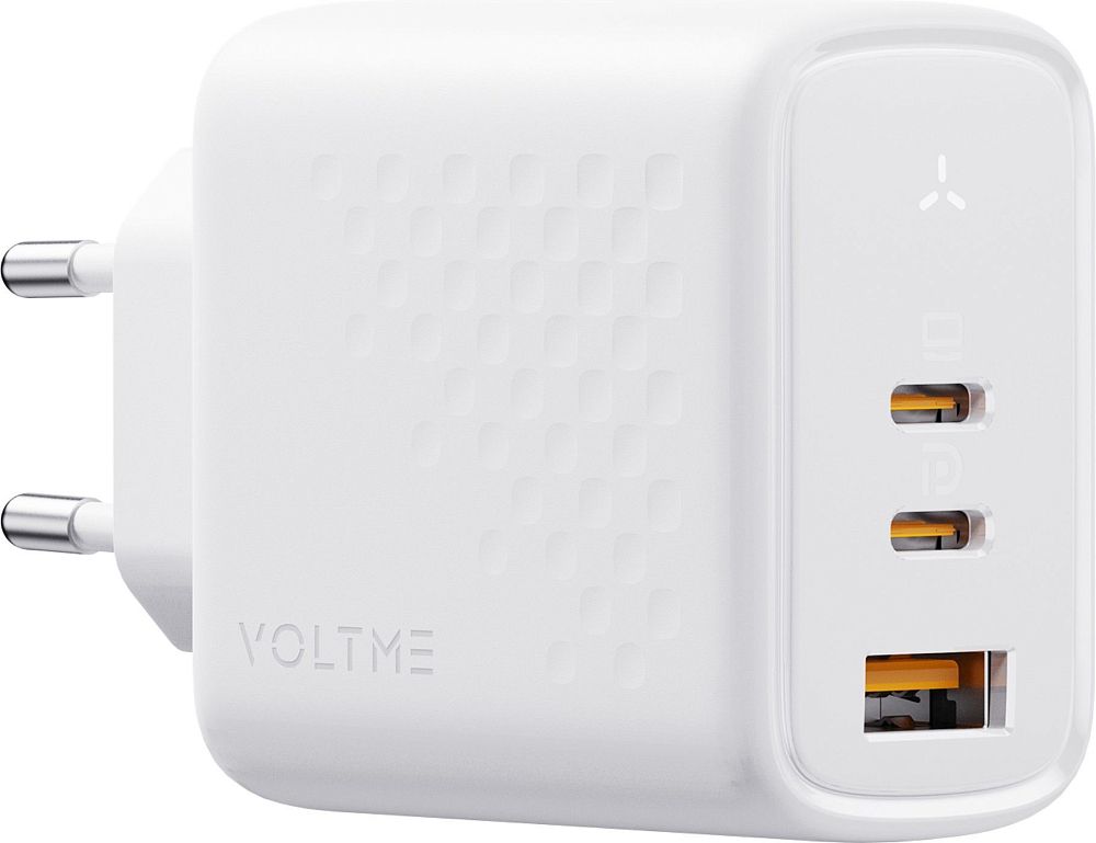 

Сетевое зарядное устройство VOLTME Revo 67CCA, USB-A + 2 Type-C, 67Вт белый, Revo 67CCA, USB-A + 2 Type-C, 67Вт белый