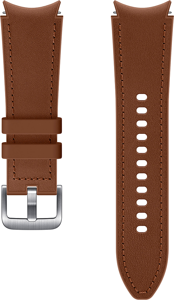 Ремешок Samsung Hybrid Leather Band для Galaxy Watch4 | Watch3, 20 мм, S/M коричневый