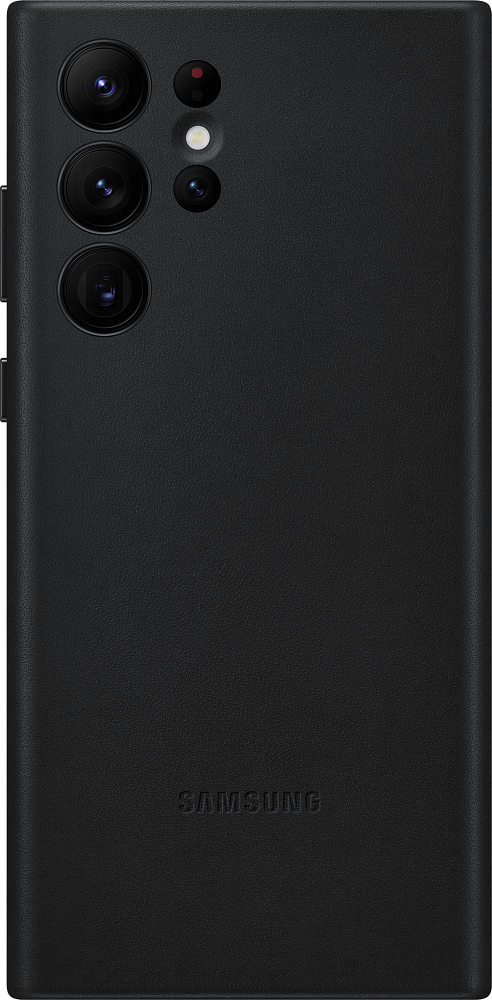 Чехол Samsung Leather Cover для Galaxy S22 Ultra черный EF-VS908LBEGRU - фото 1